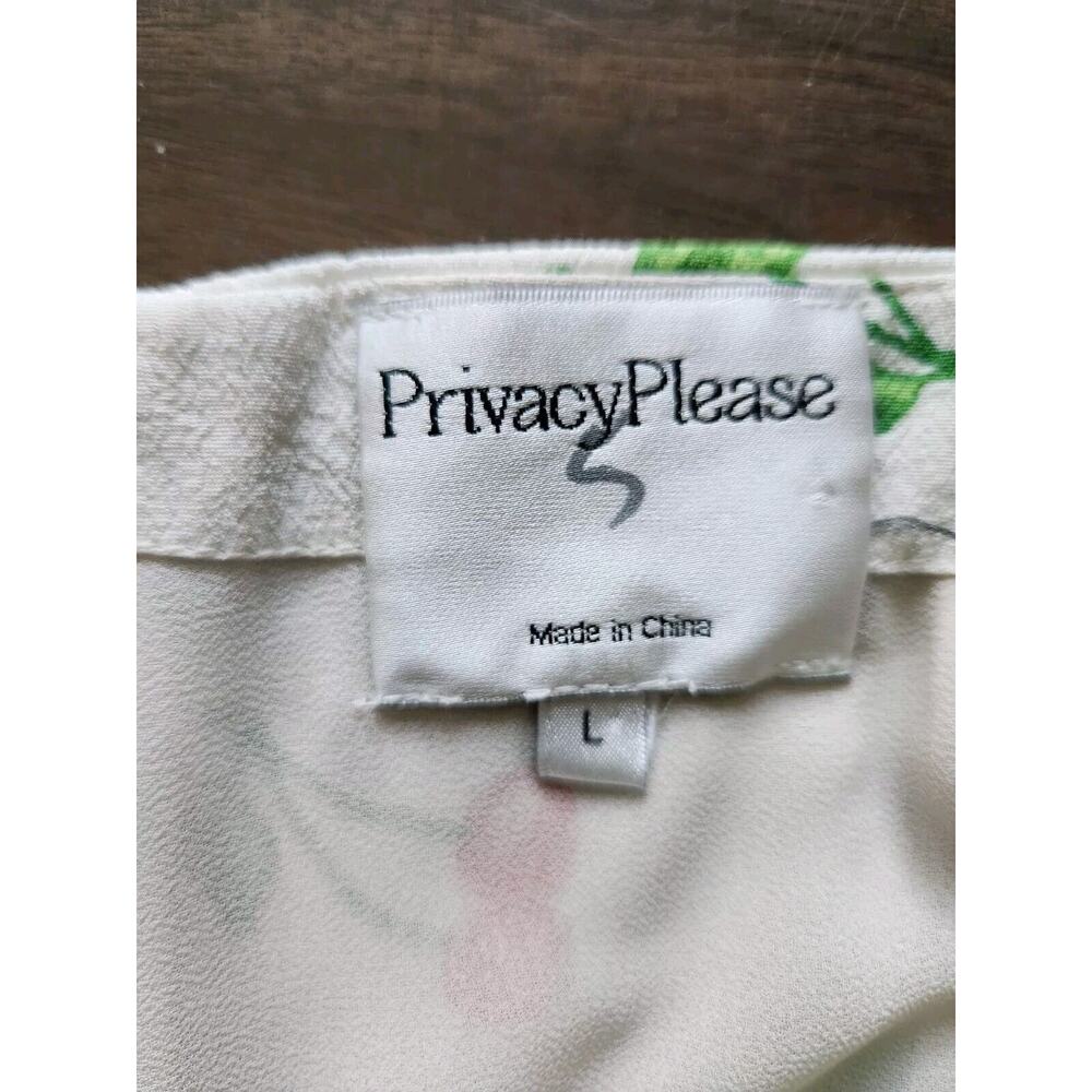 Privacy Please Revolve Grover Mini Dress Tie Shoulders White With Cherries L - Picture 7 of 7